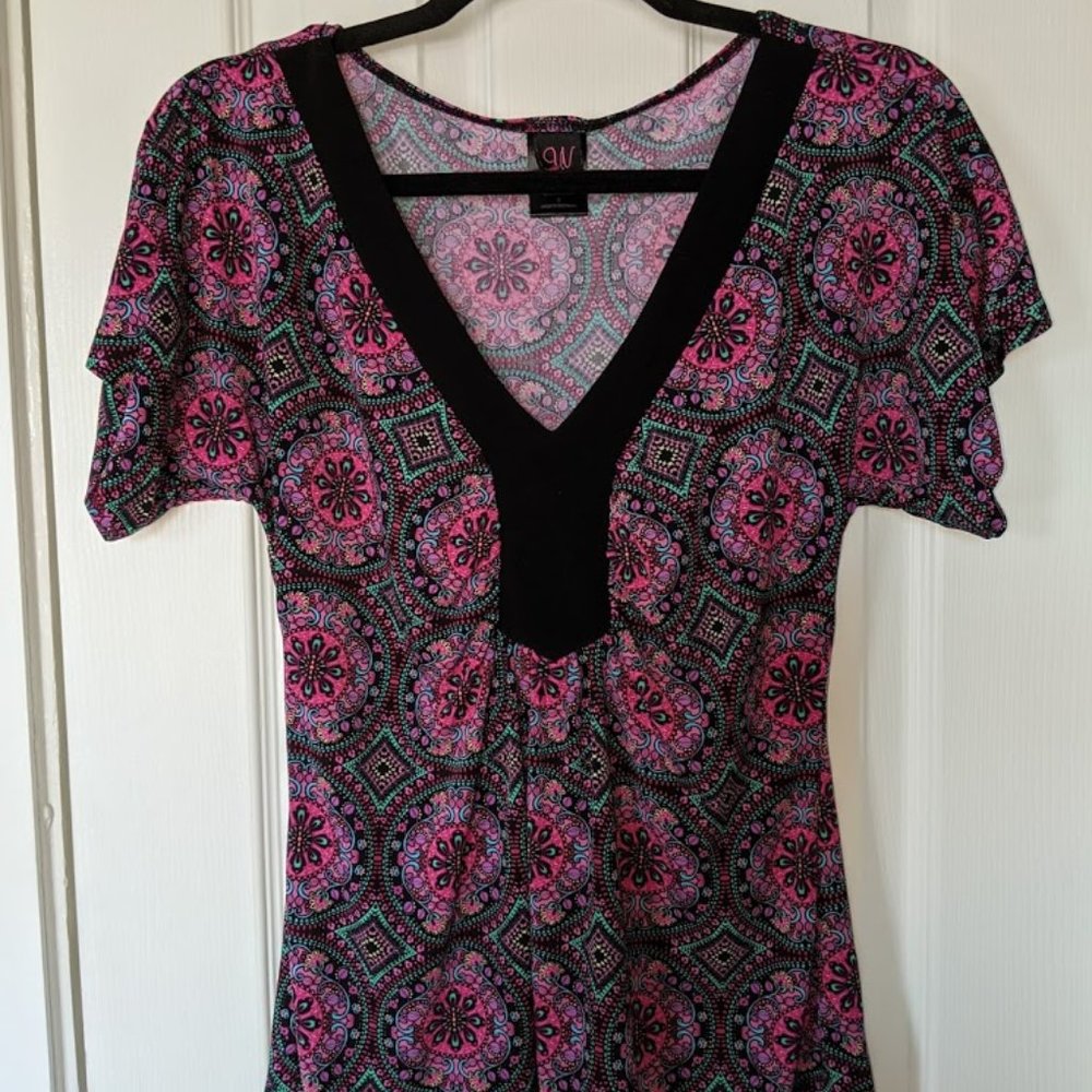 Deep V Flowy Sleeve Top